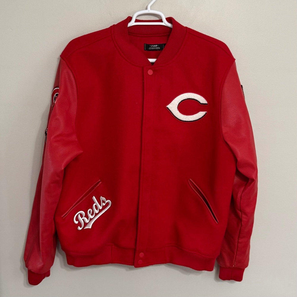 Pro Standard Mens 3XL Red Cincinnati Reds Varsity Letterman Jacket *Read - Picture 2 of 16